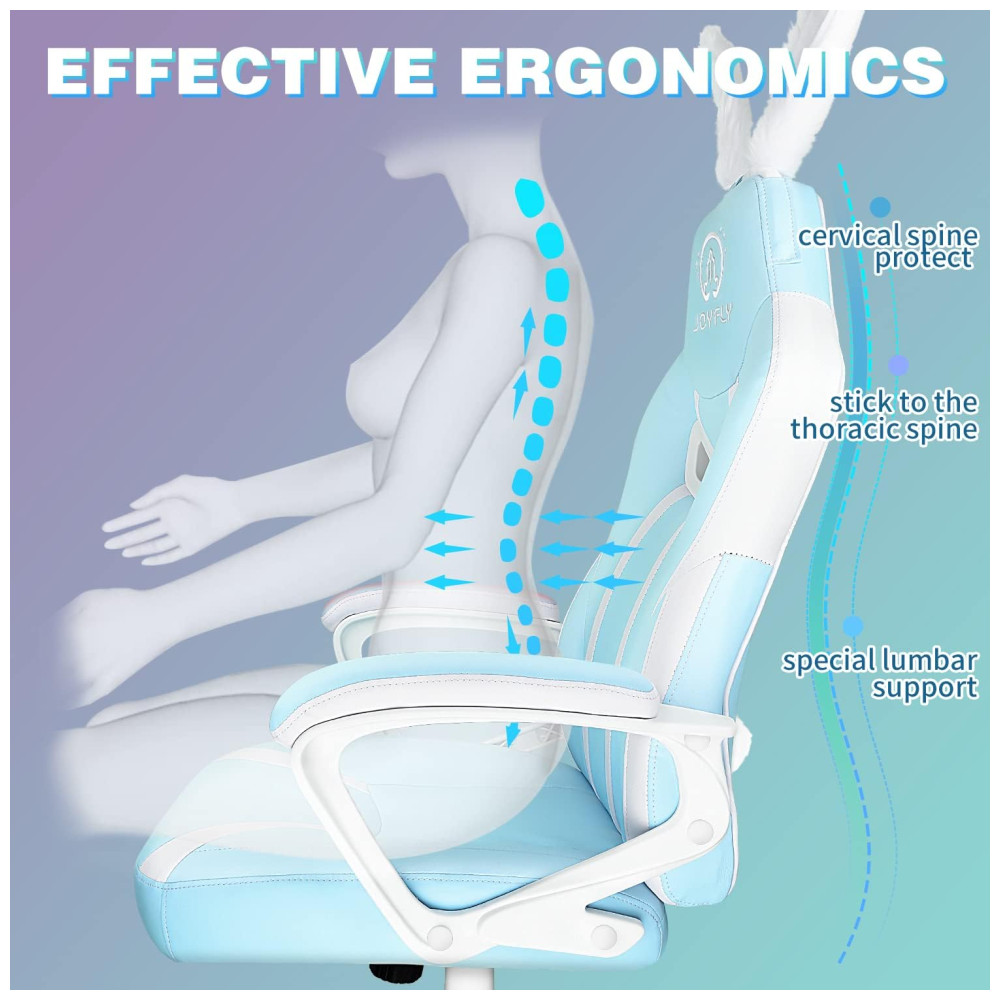 ECTQ17B4RFF90B_4-1.jpg - Cadeira Gamer Ergonômica Giratória com Suporte Lombar e Altura Ajustáveis JOYFLY Rosa