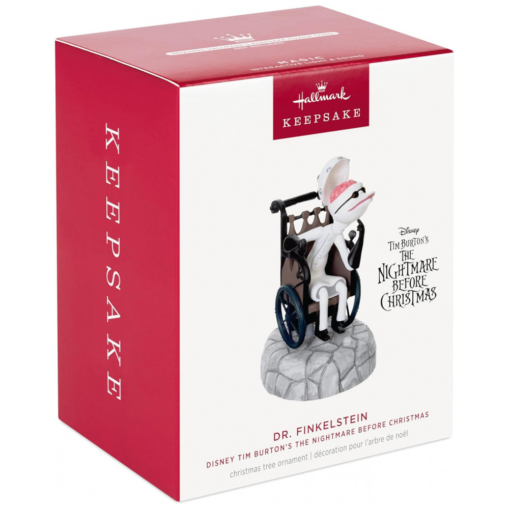 ECTQ19P3F9XC0B_2-1.jpg - Enfeite de Natal Hallmark Keepsake Disney Tim Burton The Nightmare Before Christmas Dr. Finkelstein com Luz e Som, Plástico, 6,4 x 11 x 7,4 cm