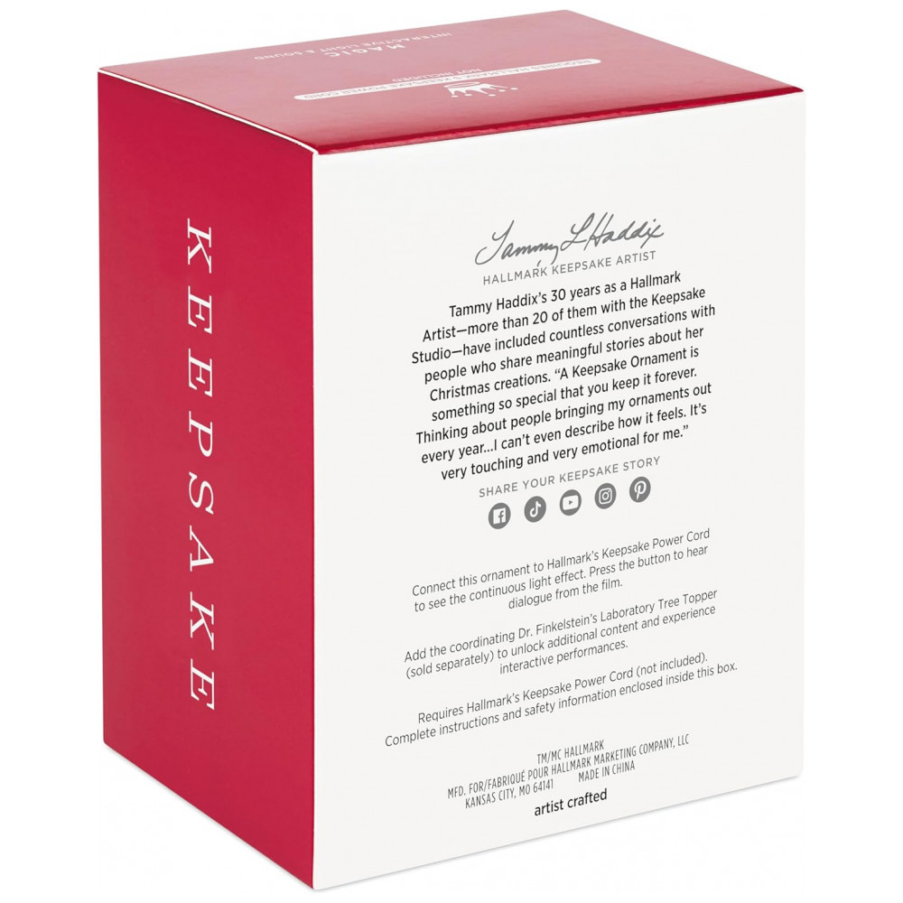 ECTQ19P3F9XC0B_3-1.jpg - Enfeite de Natal Hallmark Keepsake Disney Tim Burton The Nightmare Before Christmas Dr. Finkelstein com Luz e Som, Plástico, 6,4 x 11 x 7,4 cm