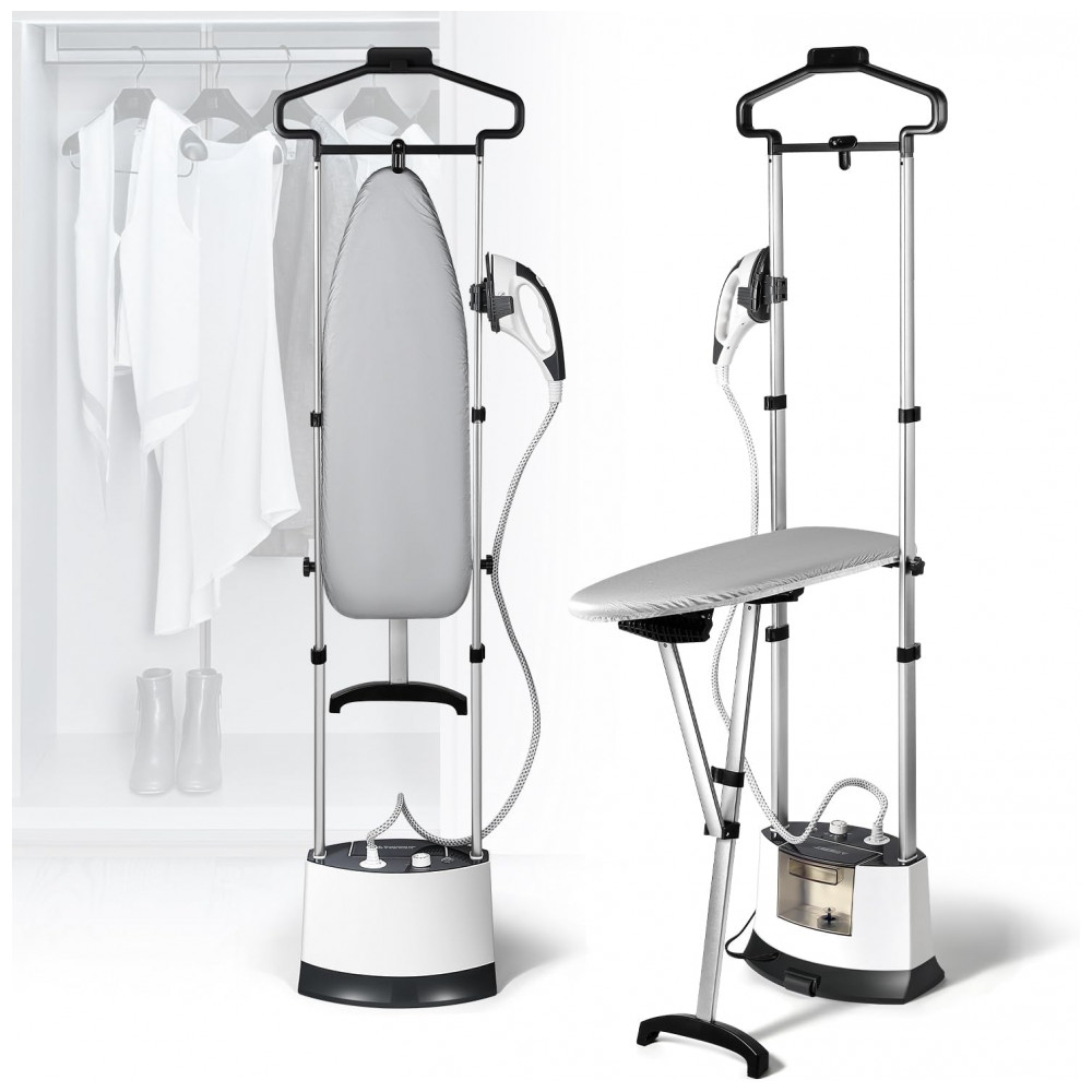 ECTQ1CFNNGMC0B_0-1.jpg - Steamer, Passadeira e Vaporizador Comercial de Roupas Vertical Hapyvergo, 1500W