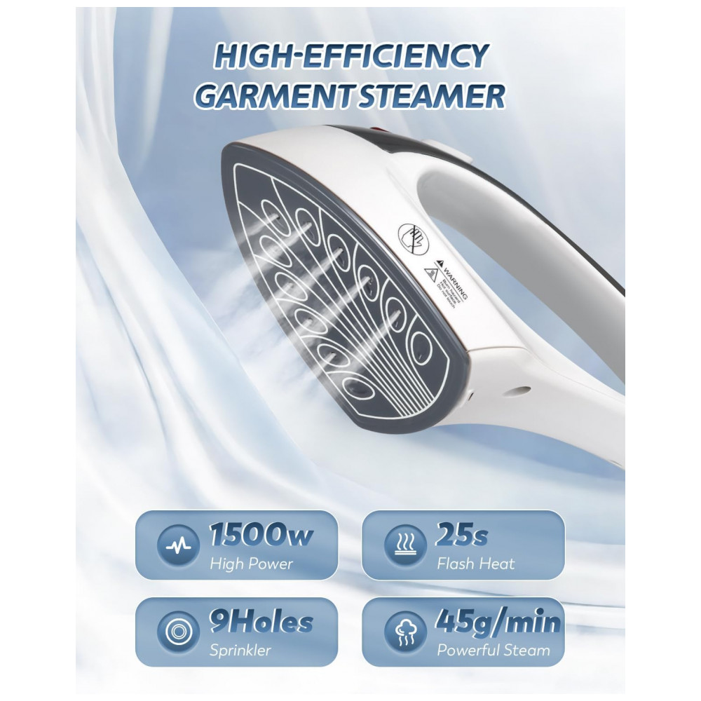 ECTQ1CFNNGMC0B_1-1.jpg - Steamer, Passadeira e Vaporizador Comercial de Roupas Vertical Hapyvergo, 1500W