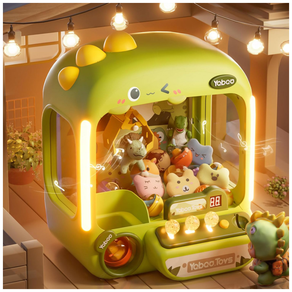 ECTQ1CZH8F8D0B_1-1.jpg - Máquina de Garra Dinossauro Vanvimen 64 PCS Grande para Crianças, Arcade Mini Vending Game com Brinquedos e Doces, Som e Luzes