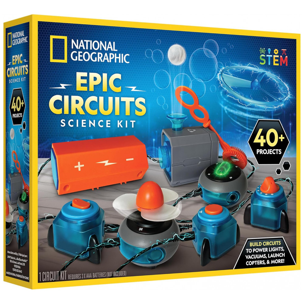 ECTQ1K8B87YC0B_0-1.jpg - Circuit Maker Kit 120 Projetos – Brinquedo Educativo de Eletrônica e STEM para Crianças, Presente Criativo, National Geographic