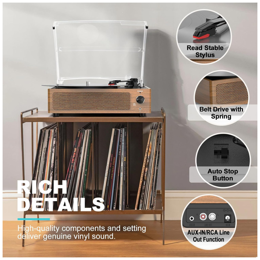 ECTQ1L5MVXFC0B_5-2.jpg - Toca-discos Vintage para Vinil com Alto-falantes e Bluetooth sem Fio BT - Marrom Claro,WOCKODER