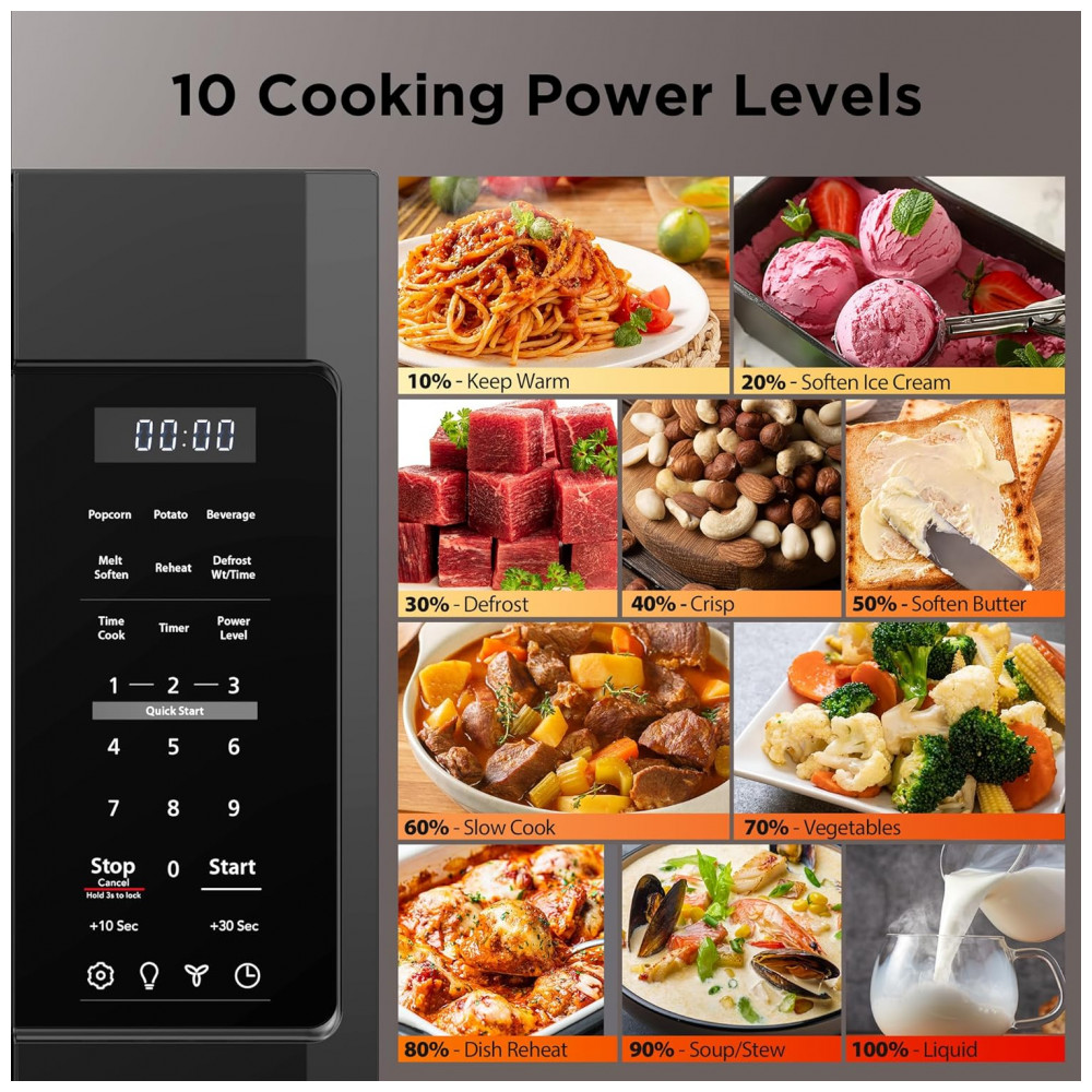 ECTQ1M9861YD0B_1-1.jpg - Micro-ondas BLACK+DECKER de Embutir com Ventilação e Cozimento Automático com um Toque, 48,14 litros, Preto, 1000 Watts, EM044K6CF-BK OTR