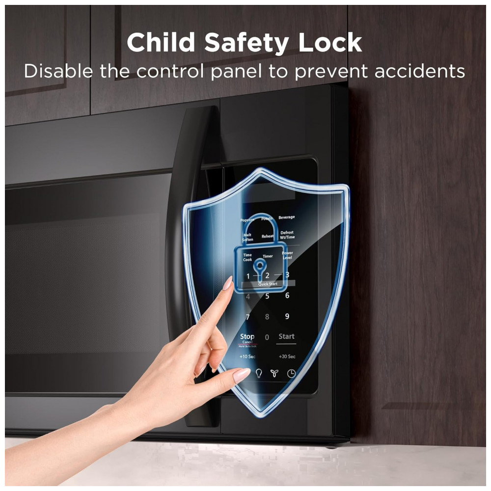 ECTQ1M9861YD0B_5-1.jpg - Micro-ondas BLACK+DECKER de Embutir com Ventilação e Cozimento Automático com um Toque, 48,14 litros, Preto, 1000 Watts, EM044K6CF-BK OTR