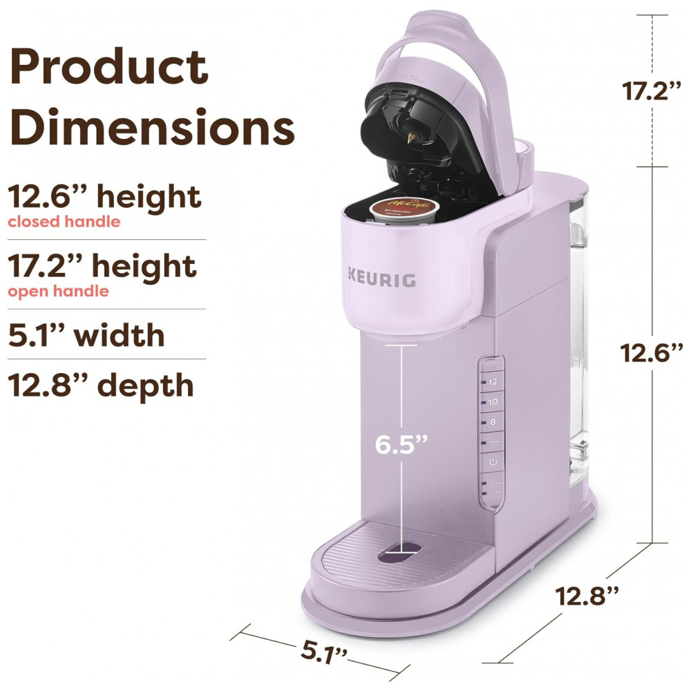 ECTQ1MC6JBWD0B_5-1.jpg - Cafeteira de Cápsulas Keurig KExpress Single Serve, 3 Tamanhos de Preparo, Botão Strong, Reservatório Removível de 42oz, Lavanda