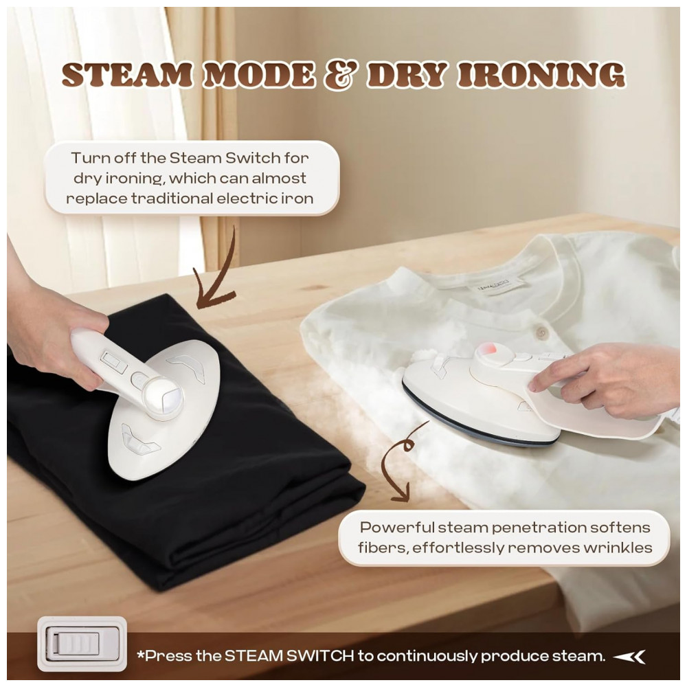 Moongiantgo Steamer,Passadeira, Vaporizador Comercial Vertical para Roupas com Tábua de Passar Dobrável - Imagem 3