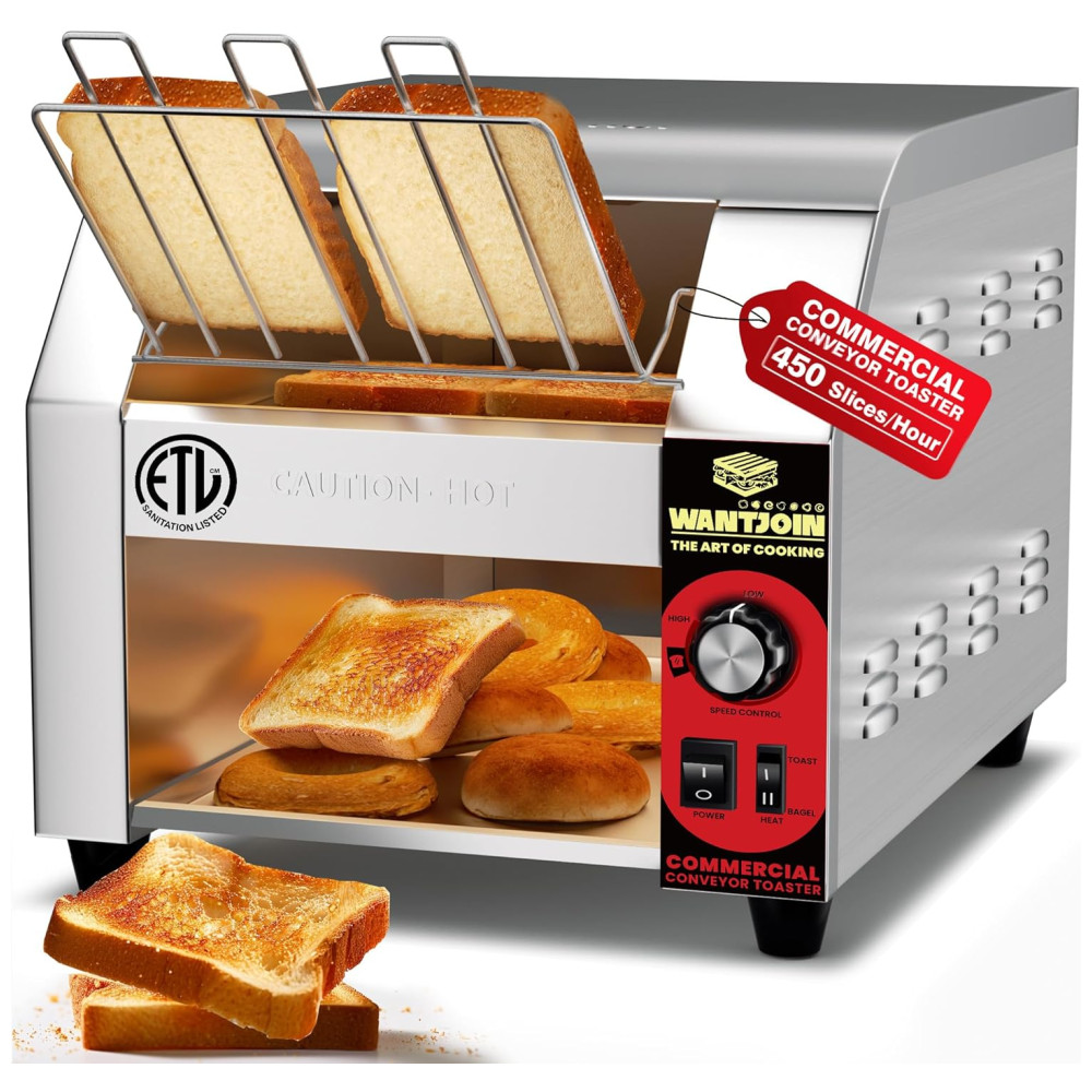ECTQ1PFMZD9F0B_0.jpg - Torradeira de Esteira Comercial ETL Listada 450 Fatias/Hora 1800W Forno de Torradeira Industrial Elétrico de Correia de Aço Inoxidável,WantJoin