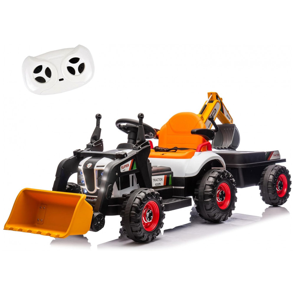 ECTQ1VVRXMRF0B_0-1.jpg - Trator Infantil Elétrico NEWDOOD Laranja 24V 4 em 1 Escavadeira Caminhão Basculante Controle Remoto com Assento Giratório