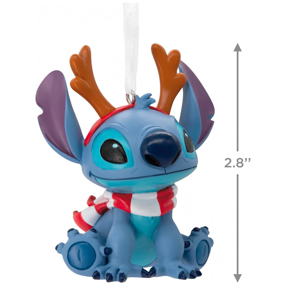 ECTQ1Z3KBTSC0B_3-1.jpg - Enfeite de Natal Hallmark Keepsake Disney Lilo & Stitch com Antlers, Colorido, 7 cm, Com Caixa Presenteável