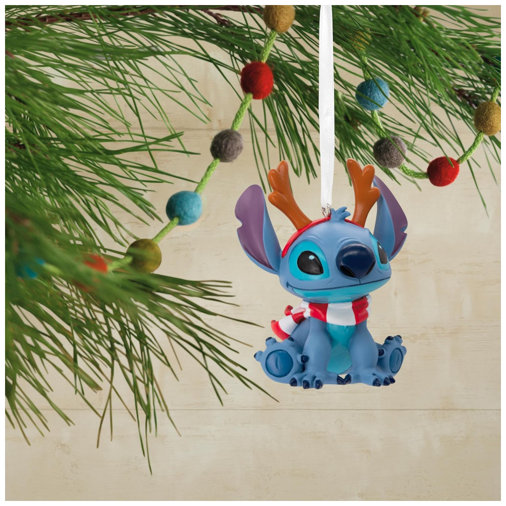 ECTQ1Z3KBTSC0B_4-1.jpg - Enfeite de Natal Hallmark Keepsake Disney Lilo & Stitch com Antlers, Colorido, 7 cm, Com Caixa Presenteável
