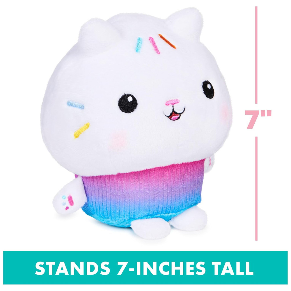 ECTQ24CMDTT80B_3-4.jpg - Pelúcia Cakey Cat para Crianças a partir de 3 anos, GABBYS DOLLHOUSE 6062325, Branco