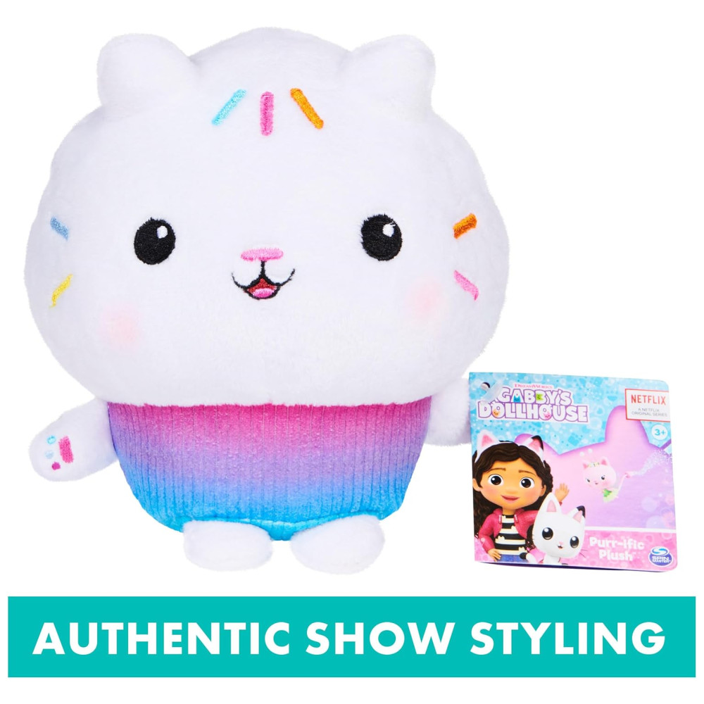 ECTQ24CMDTT80B_4-3.jpg - Pelúcia Cakey Cat para Crianças a partir de 3 anos, GABBYS DOLLHOUSE 6062325, Branco