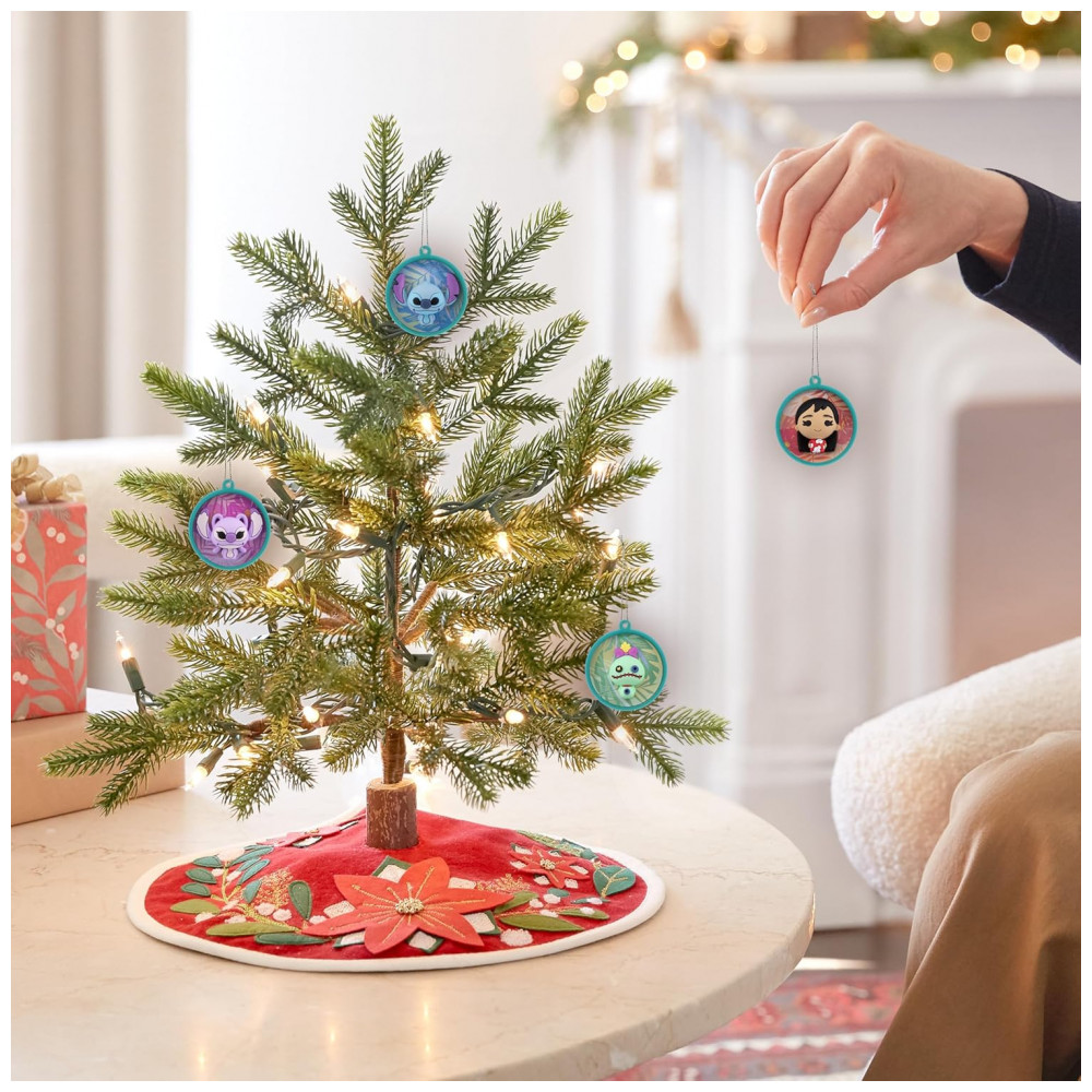 ECTQ25FKRVQD0B_1-1.jpg - Mini Enfeites de Natal Disney Lilo & Stitch, Conjunto de 4, Irrompíveis, Presente para Fãs da Disney