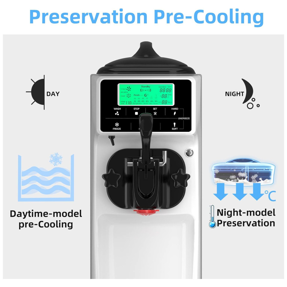 ECTQ25KMSTJB0B_2-1.jpg - Máquina de Sorvete Profissional 15L por Hora com 1 Bico e Tela LCD 110V 1050W GSEICE Branca