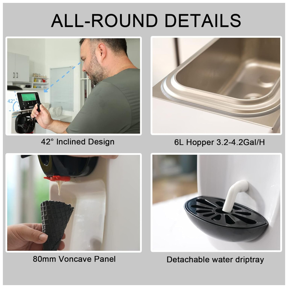 ECTQ25KMSTJB0B_4-1.jpg - Máquina de Sorvete Profissional 15L por Hora com 1 Bico e Tela LCD 110V 1050W GSEICE Branca