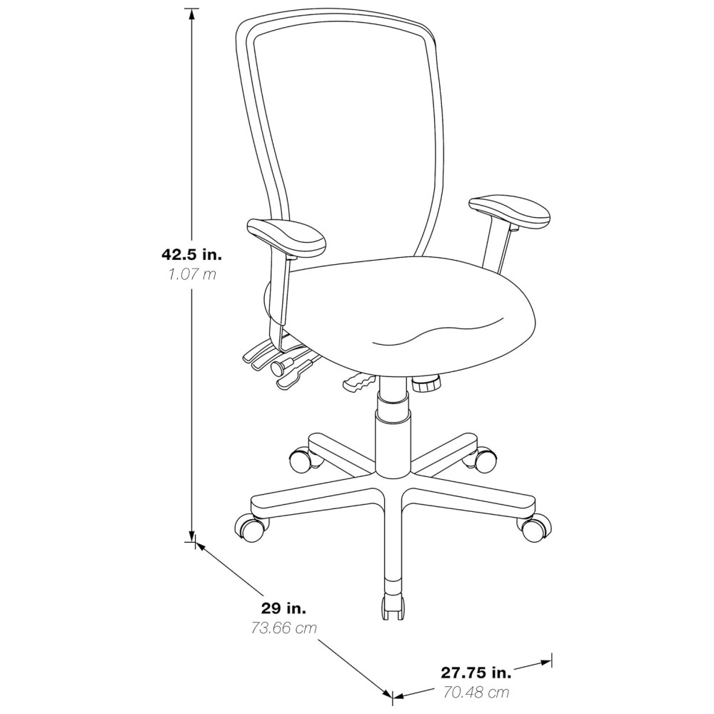 ECTQ281P05400B_10-1.jpg - Cadeira de Escritório Ergonômica Giratória com Suporte Lombar e Altura Ajustáveis OFFICE STAR 92892 30 Preto