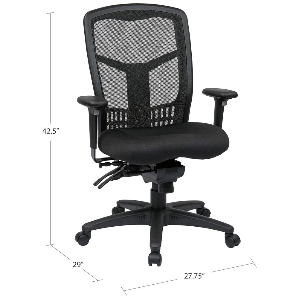 ECTQ281P05400B_2-1.jpg - Cadeira de Escritório Ergonômica Giratória com Suporte Lombar e Altura Ajustáveis OFFICE STAR 92892 30 Preto