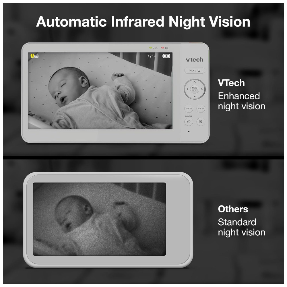 ECTQ2C3GCMFD0B_8-1.jpg - Monitor de Bebê Digital com Zoom Panorâmico e Inclinado, Bateria de 5000mAh. VTech