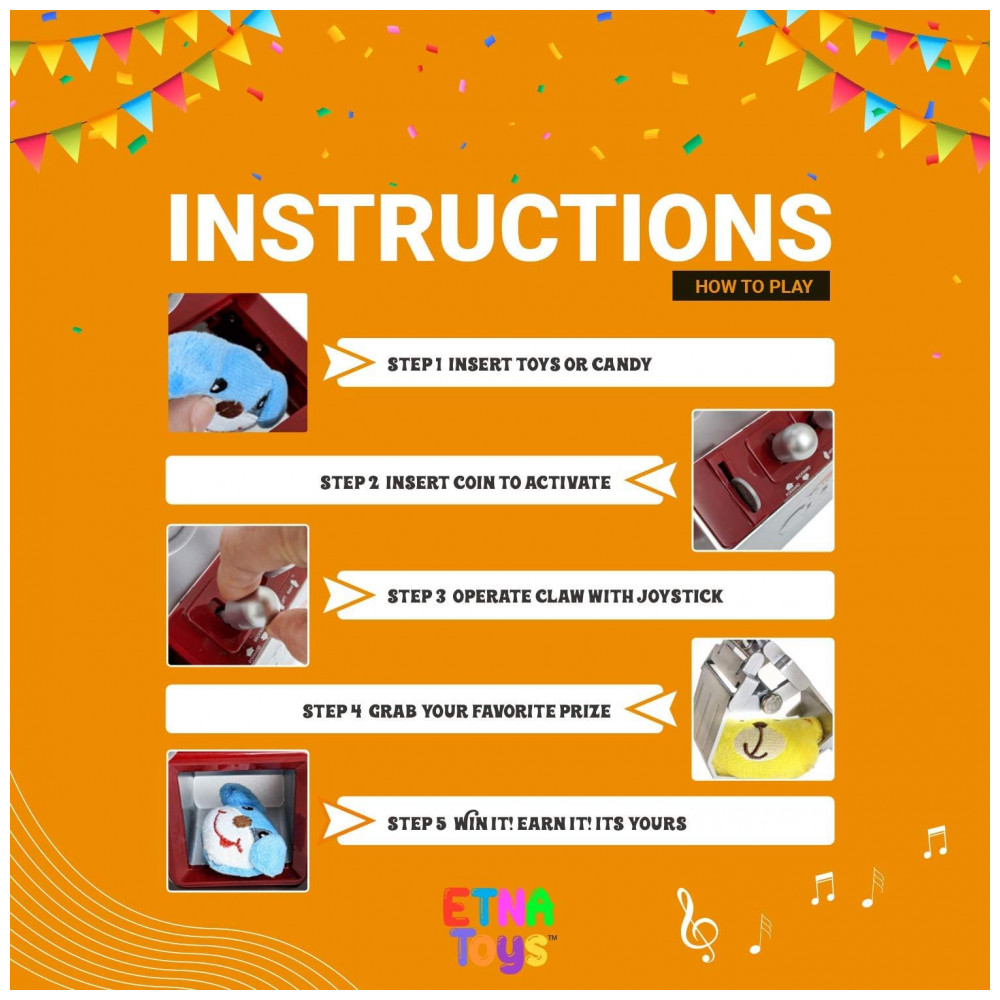 ECTQ2D25SK000B_2-1.jpg - Máquina de Garra Etna Mini Arcade Eletrônica com Música Luzes e Dispenser de Doces e Brinquedos