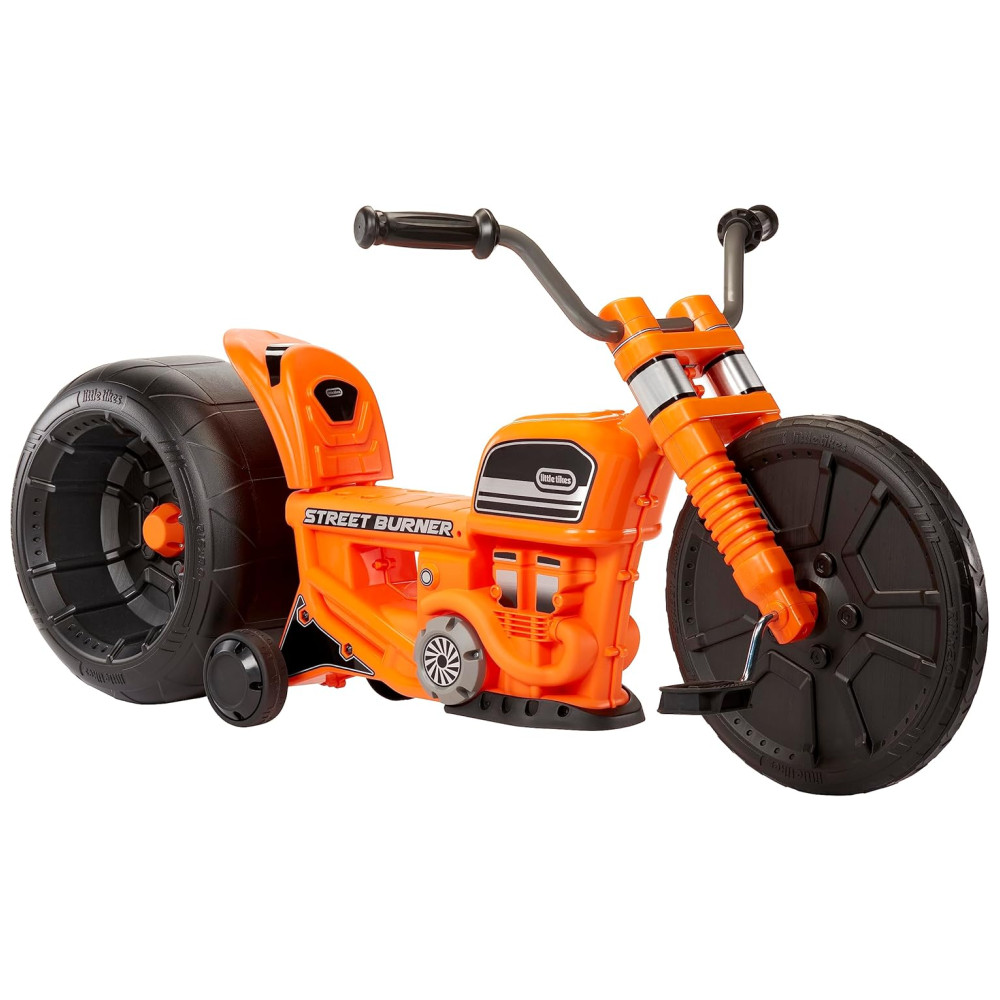 ECTQ2M5HRLNB0B_0-1.jpg - Motocicleta Infantil de Pedal com Assento Ajustável para Crianças de 3 Anos Little Tikes Laranja