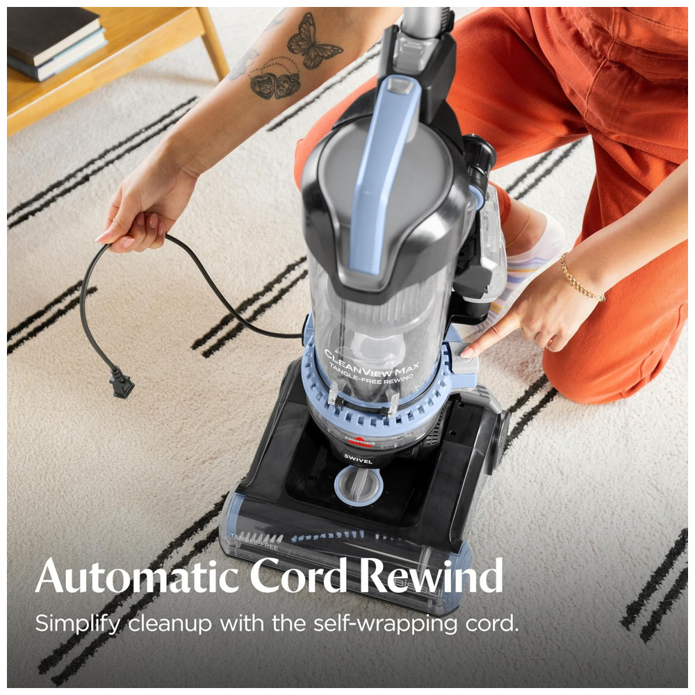 ECTQ2M9WCQYD0B_3.jpg - BISSELL CleanView Max TangleFree Rewind com Faróis de LED, Escova Livre de Embaraços, Recolhimento Automático do Cabo e Ferramentas para Animais de Es