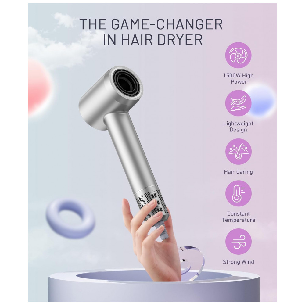 ECTQ2RS13LGC0B_6-1.jpg - Secador de Cabelo com Motor Brushless de 150.000 RPM, Tecnologia Íon Negativo para Secagem Rápida, Baixo Ruído, Controle Térmico, Difusor e Bico Direc