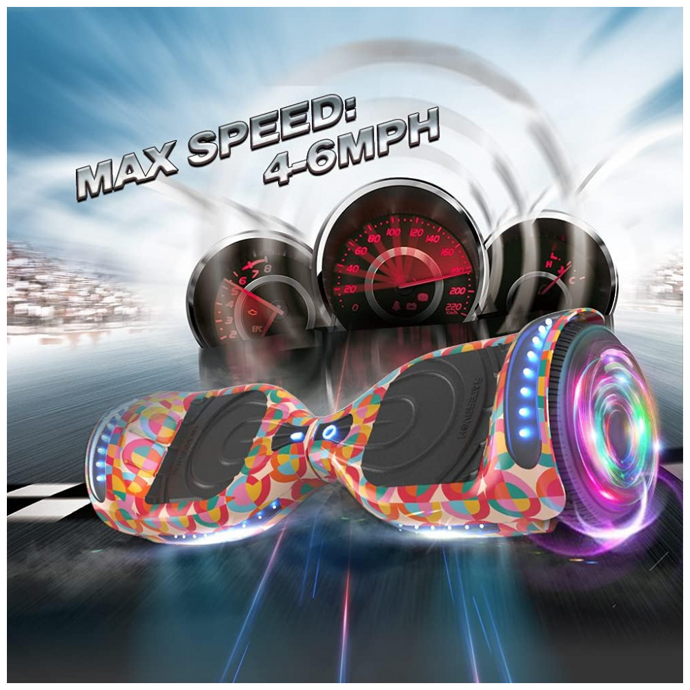 ECTQ2VWVS9390B_4-1.jpg - Hoverboard Certified HS2.01 com Roda Flash Bluetooth e Luzes de LED Patinete Elétrico Autobalanceado Caleidoscópio