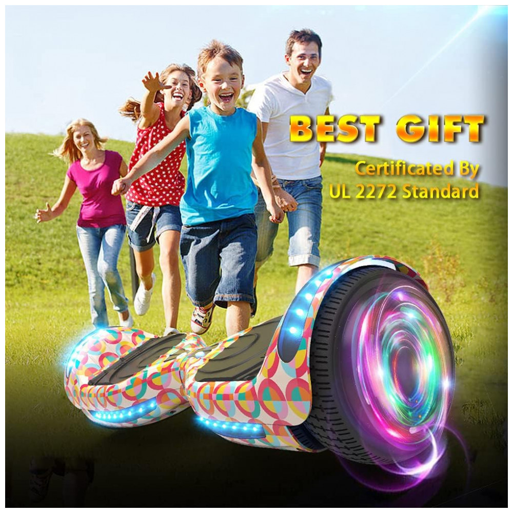 ECTQ2VWVS9390B_5-1.jpg - Hoverboard Certified HS2.01 com Roda Flash Bluetooth e Luzes de LED Patinete Elétrico Autobalanceado Caleidoscópio
