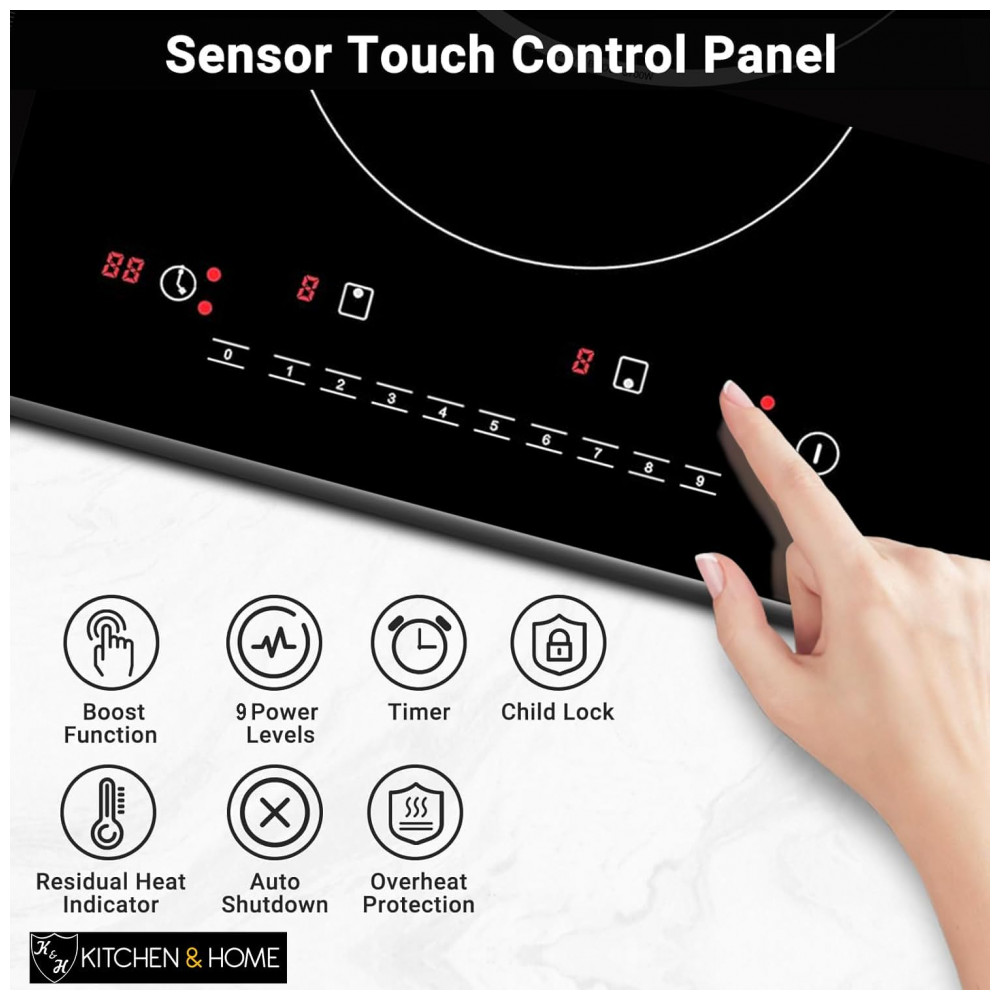 ECTQ2WQ6F1680B_2-1.jpg - Cooktop de Indução Elétrico Embutido K&H 2 Queimadores 110V 1800W