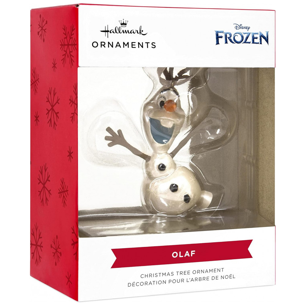ECTQ2WS7BPJ90B_2-1.jpg - Enfeite Natalino Hallmark Disney Frozen Olaf 2HCM9020, Resina com Acabamento Perolado e Glitter