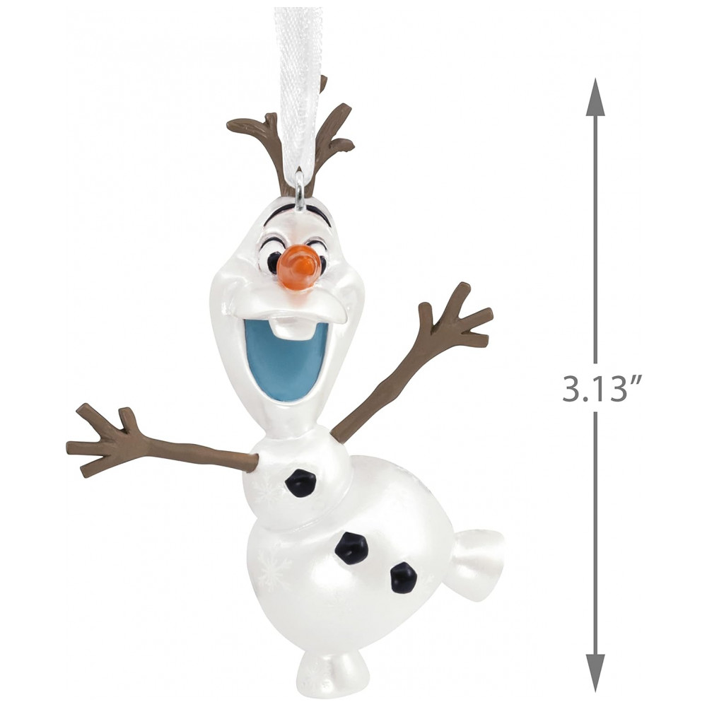 ECTQ2WS7BPJ90B_3-1.jpg - Enfeite Natalino Hallmark Disney Frozen Olaf 2HCM9020, Resina com Acabamento Perolado e Glitter