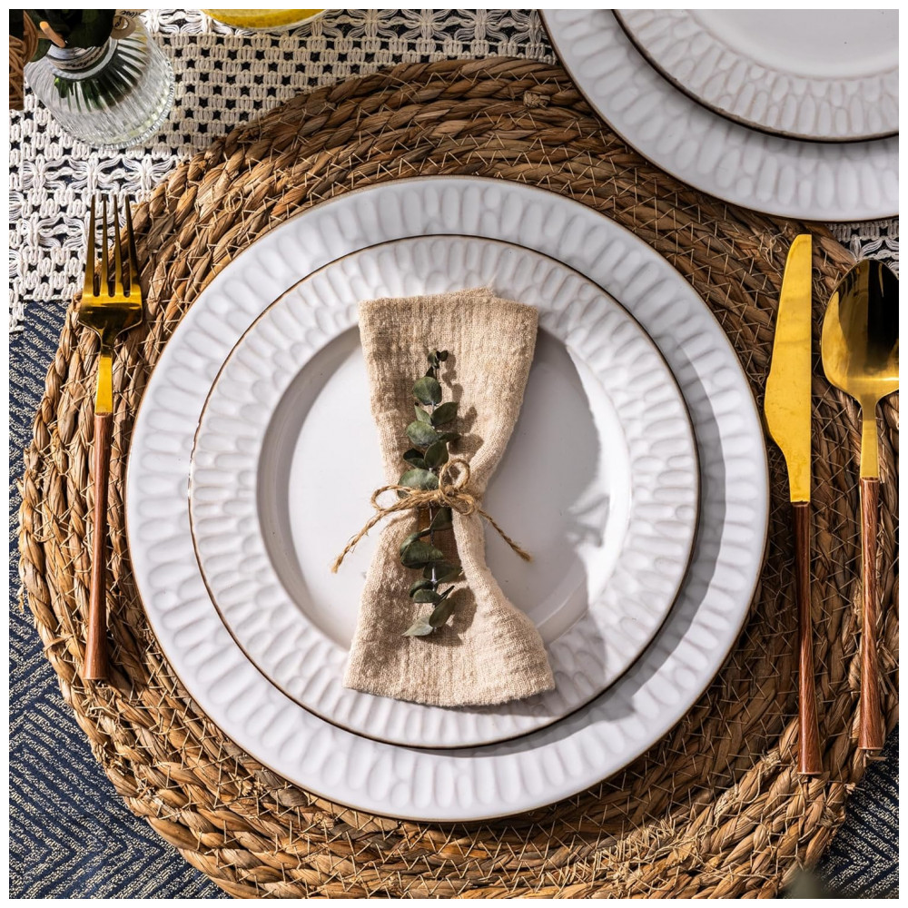 ECTQ2XB72PKC0B_5-1.jpg - Jogo de Louça em Cerâmica GBHOME, 12 peças com Design Elegante em Alto-relevo, Conjunto de Pratos e Tigelas em Stoneware, Presente de Casamento e Chá