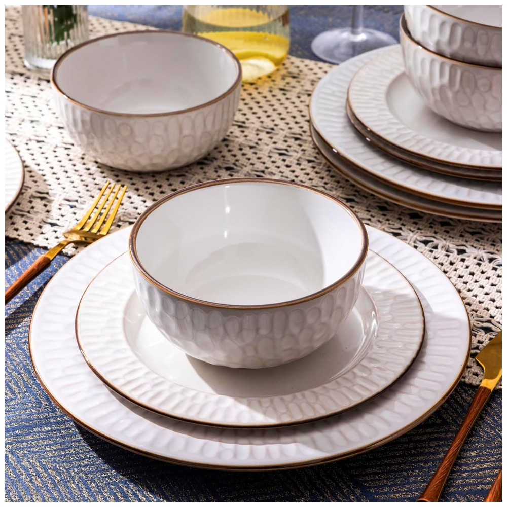 ECTQ2XB72PKC0B_6-1.jpg - Jogo de Louça em Cerâmica GBHOME, 12 peças com Design Elegante em Alto-relevo, Conjunto de Pratos e Tigelas em Stoneware, Presente de Casamento e Chá