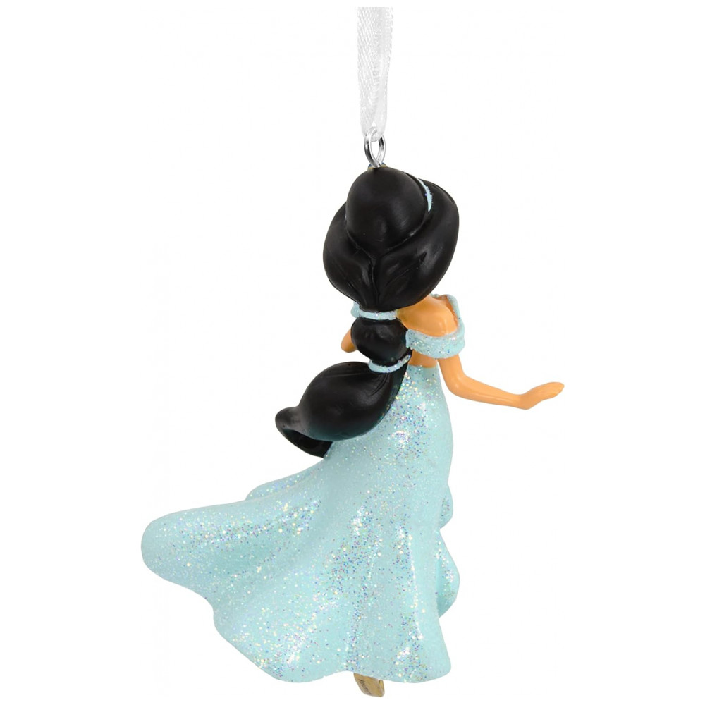 ECTQ32HXQMR90B_1-1.jpg - Enfeite de Natal Hallmark Keepsake Disney Princesa Jasmine Aladdin, Resina 5,7x3,2x6,3 cm com Glitter