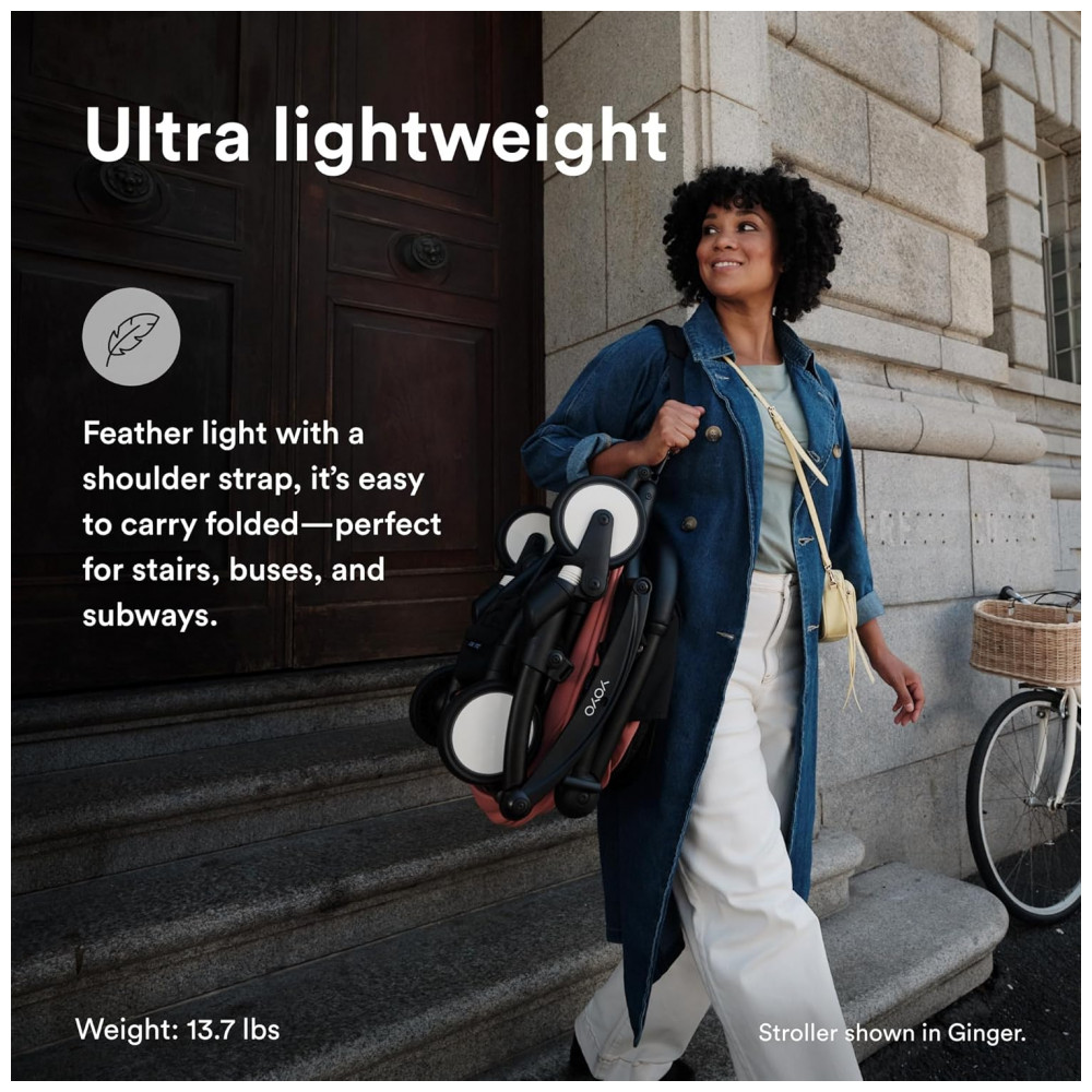 ECTQ34C6SJ8D0B_3-1.jpg - Carrinho de Bebê Stokke YOYO3 Azul Air France - Estrutura Preta Dobrável Assento Reclinável Cinto 5 Pontos Capota Anti-UV UPF 50+