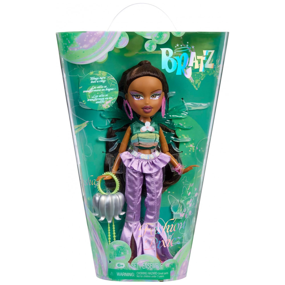 Boneca Colecionável de Fantasia Bratz Fashion Pixiez Sasha com Roupas e Acessórios Reais
