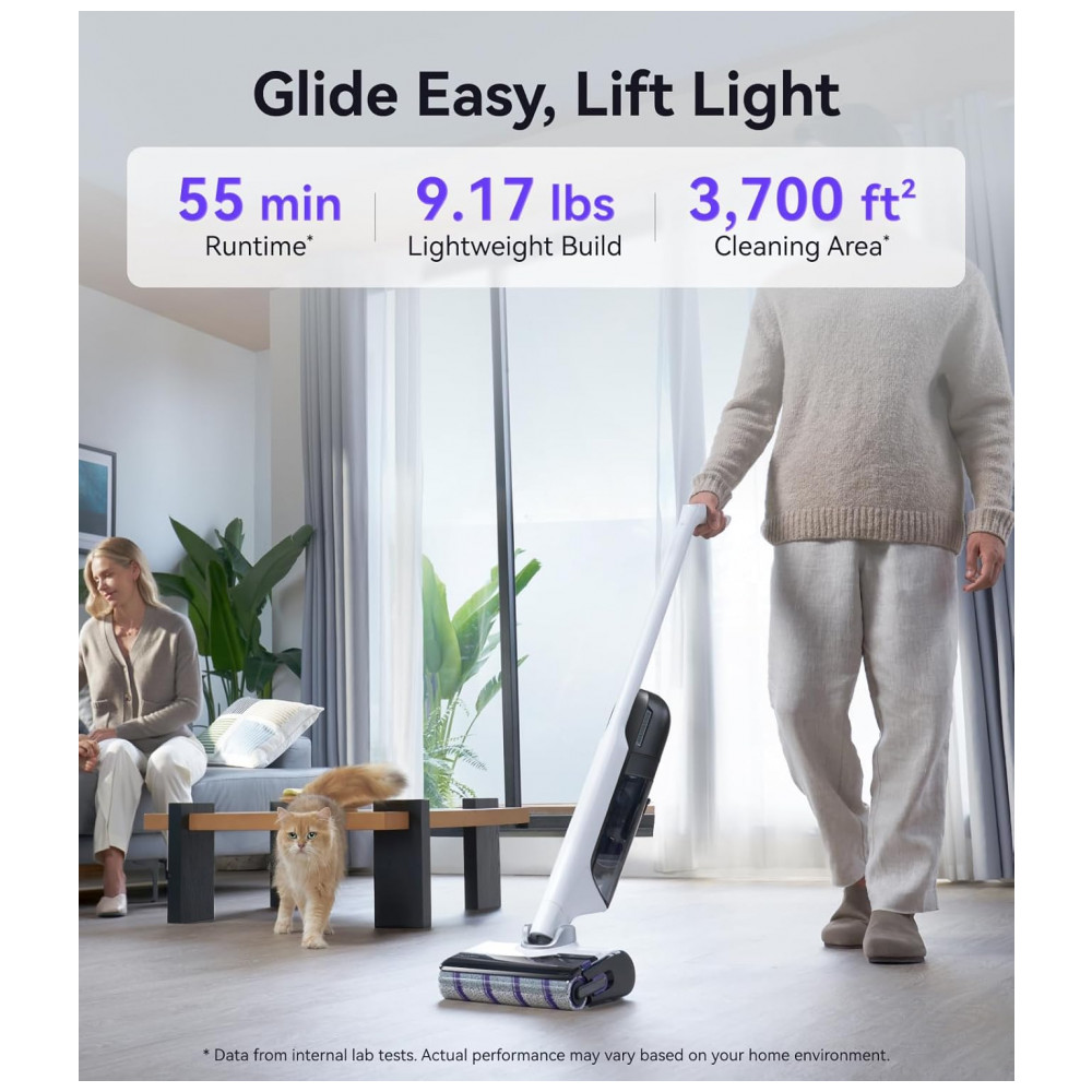 ECTQ36VTFWBF0B_8-1.jpg - Aspirador de Pó NARWAL S30 Molhado e Seco com Sucção de 20000Pa, Autolimpeza a 176F, Secagem Aquecida, Saco de Resíduos Descartável, Sem Emaranhados,