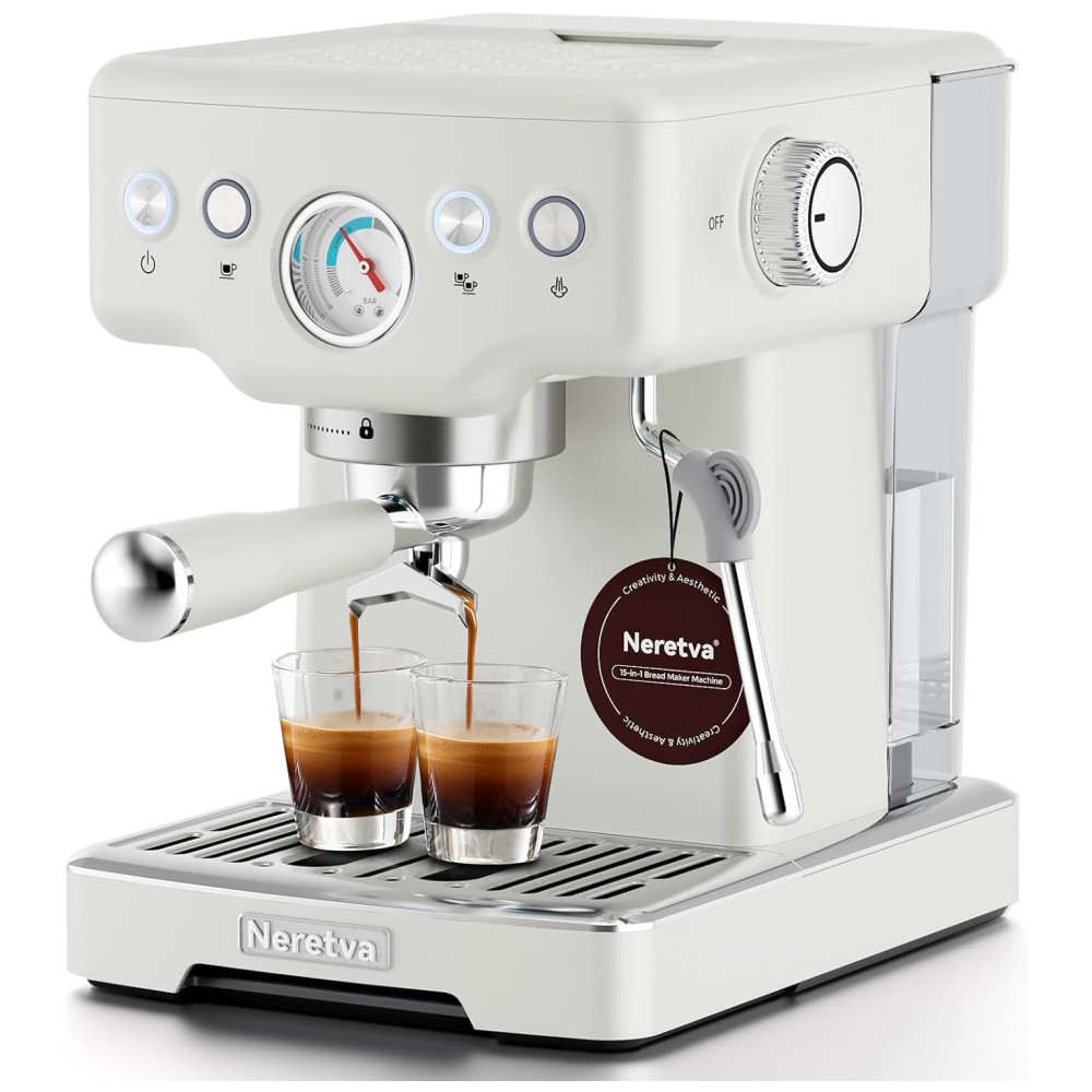 ECTQ399QRNQC0B_0-1.jpg - Máquina de Café Expresso 15 Bar com Bocal de Leite e Tanque de Água Removível de 18L 110V 1450W Neretva Branca