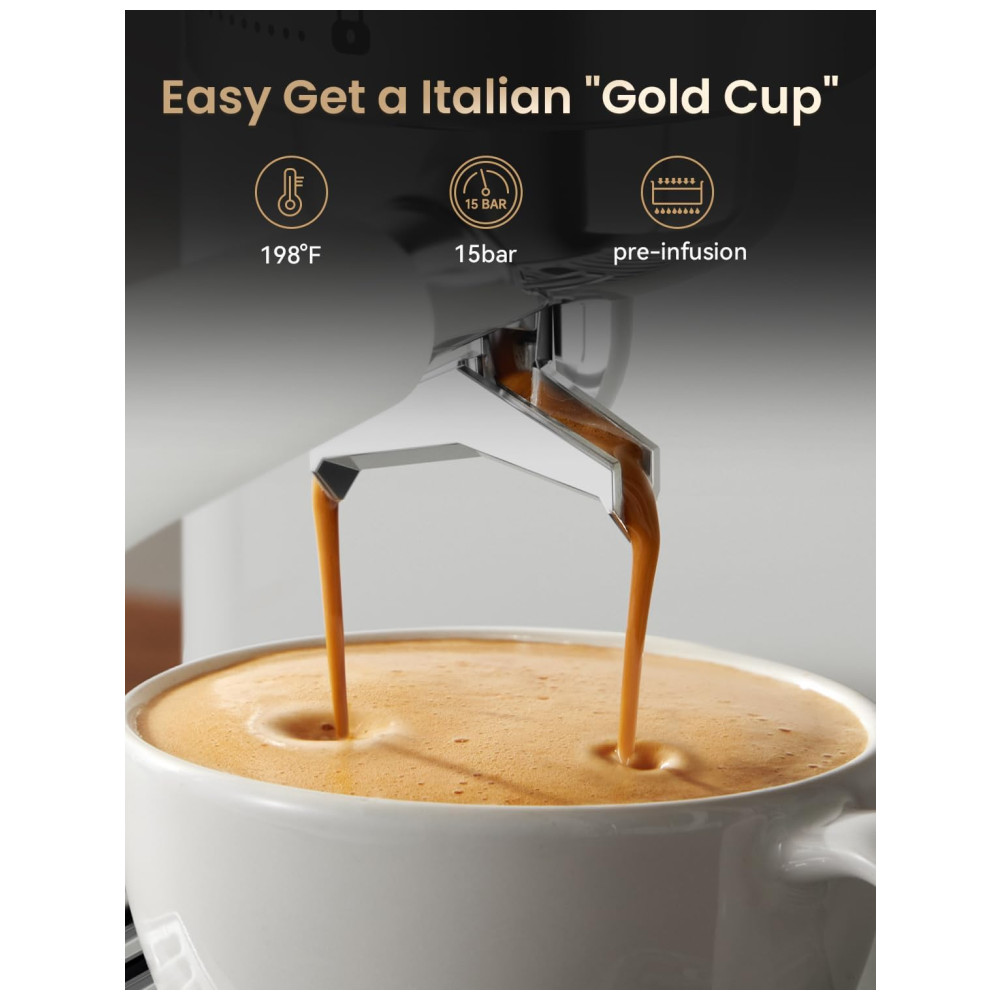 ECTQ399QRNQC0B_3-1.jpg - Máquina de Café Expresso 15 Bar com Bocal de Leite e Tanque de Água Removível de 18L 110V 1450W Neretva Branca