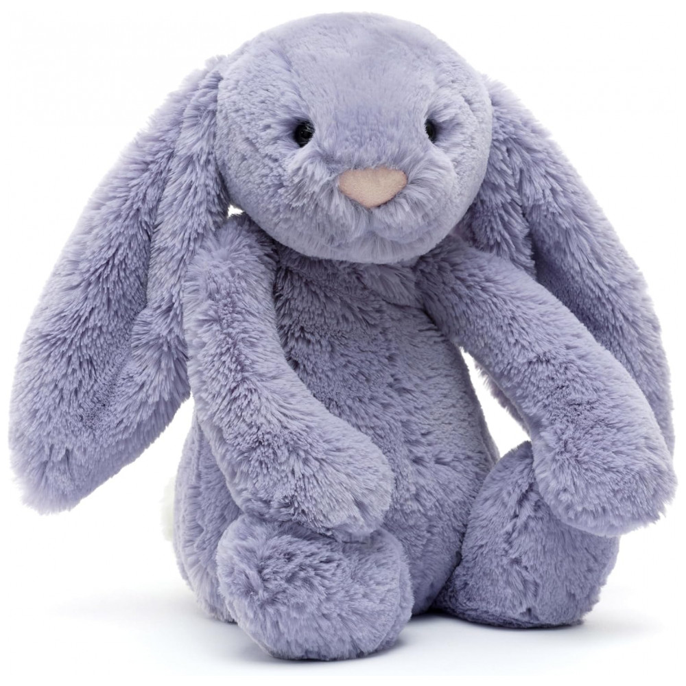 Pelúcia Jellycat Bashful Viola Bunny, Médio 31 centímetros Coelho Brinquedo de Pelúcia Clássico Presente Infantil