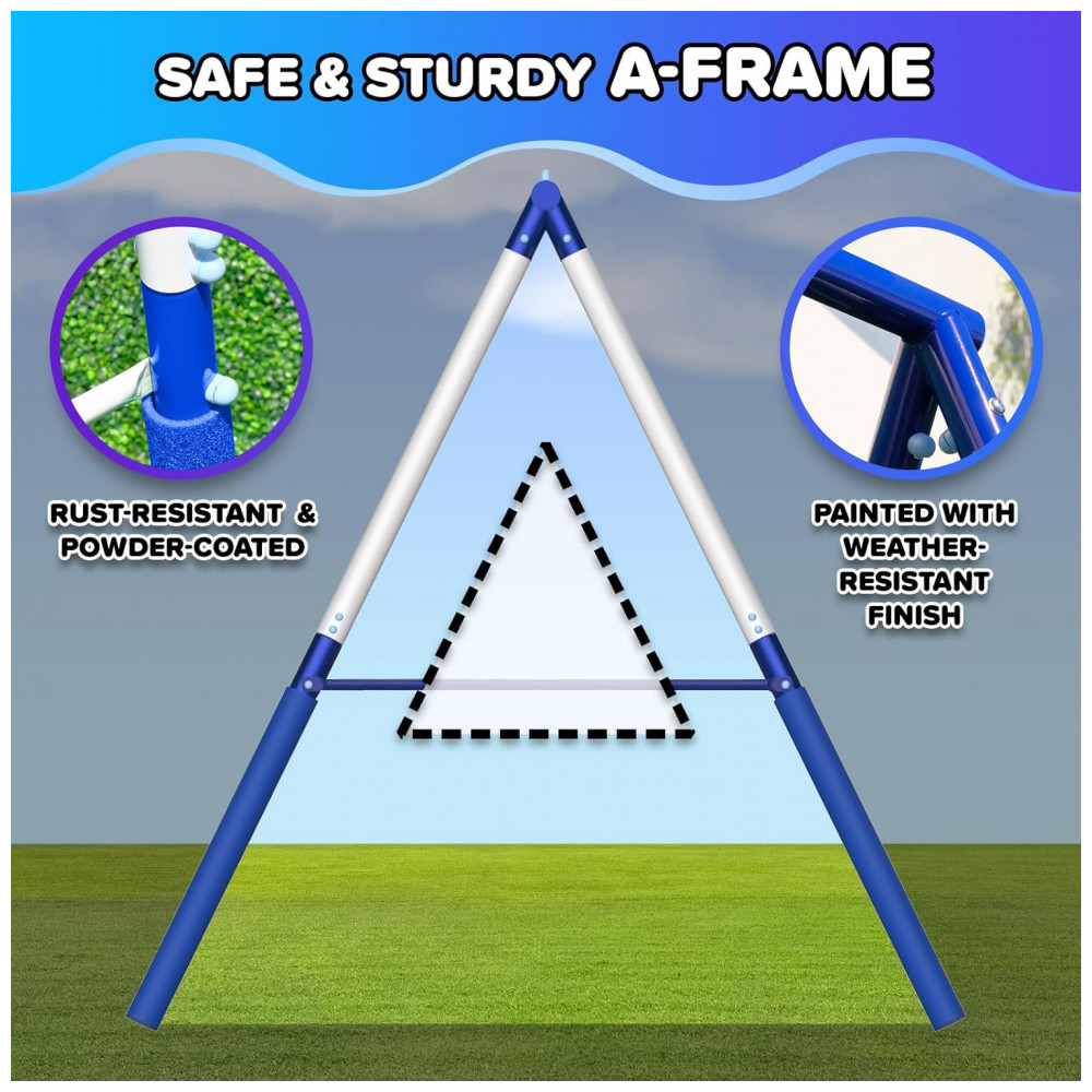 ECTQ3JQWHGYC0B_1-1.jpg - Conjunto Playground Esportivo Outdoor 8 Estações Fitness Reality Kids Verde - Aço 2” Tubular Revestido Escorregador Trampolim Barra Fixa Basquete Futebol 265 cm x 400 cm x 265 cm