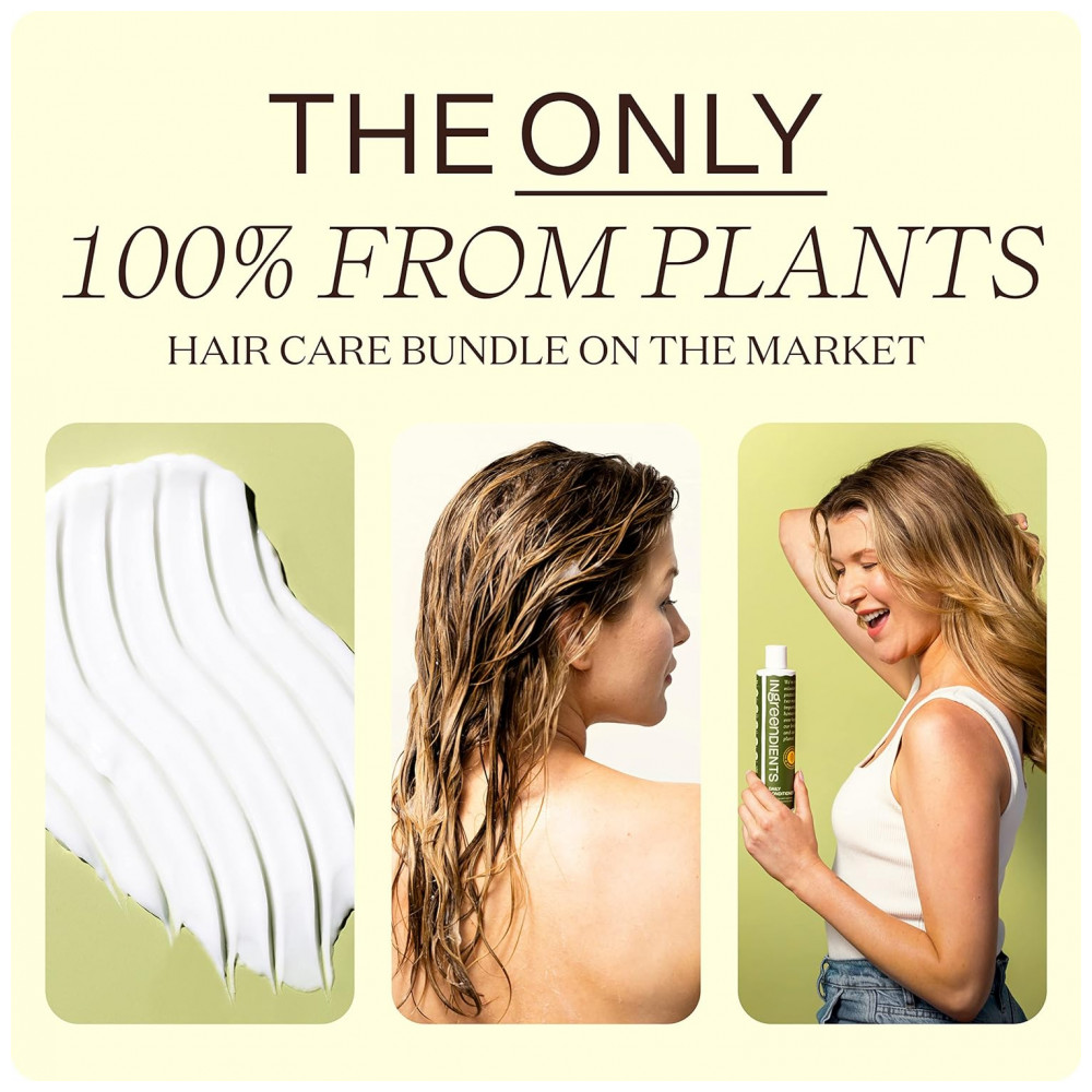 ECTQ3MBNXF480B_1-1.jpg - Shampoo e Condicionador 284 mL Vegano para Todos os Tipos de Cabelo INGREENDIENTS Branco