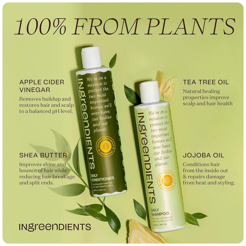 ECTQ3MBNXF480B_3-1.jpg - Shampoo e Condicionador 284 mL Vegano para Todos os Tipos de Cabelo INGREENDIENTS Branco