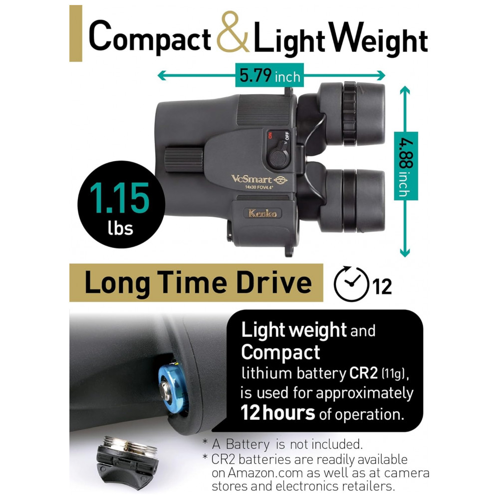 ECTQ3TTXK1770B_4-1.jpg - VcSmart Binóculos 14x30 À prova d Visão 1000 Metros KENKO 031957 Preto