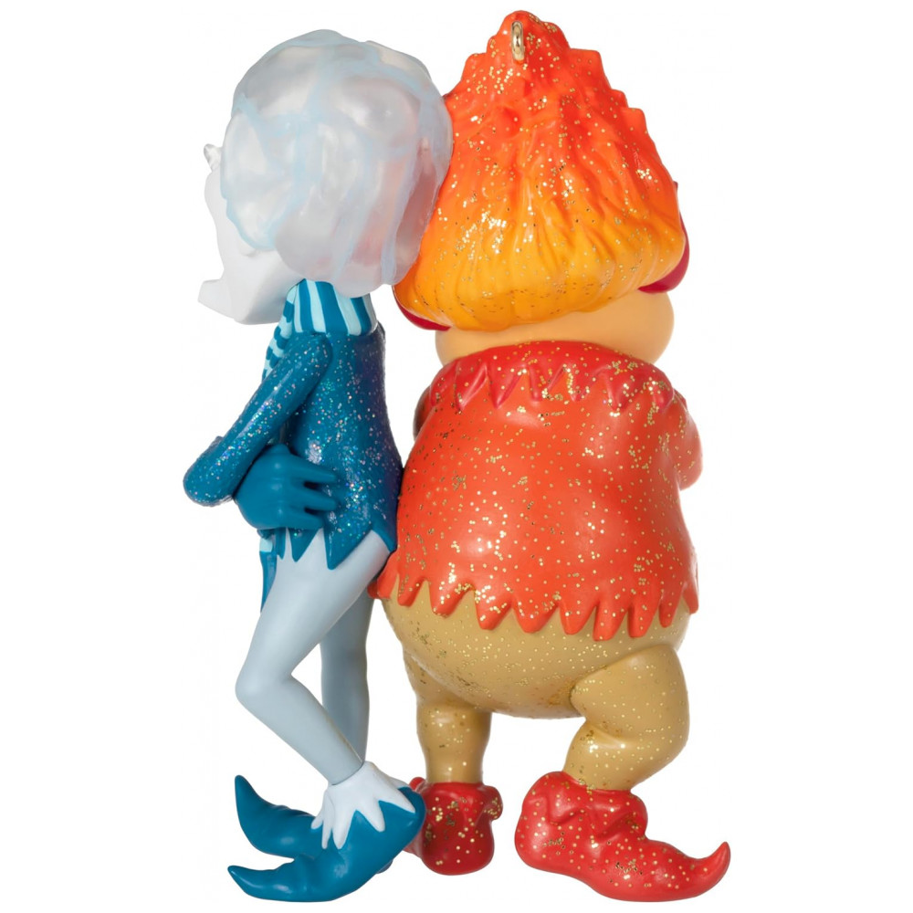 ECTQ3Y2NG9XC0B_1-1.jpg - Enfeite de Natal Hallmark Keepsake - Os Irmãos Miseráveis do Ano Sem Papai Noel, Snow Miser e Heat Miser, Plástico 5,7x9,5x5 cm