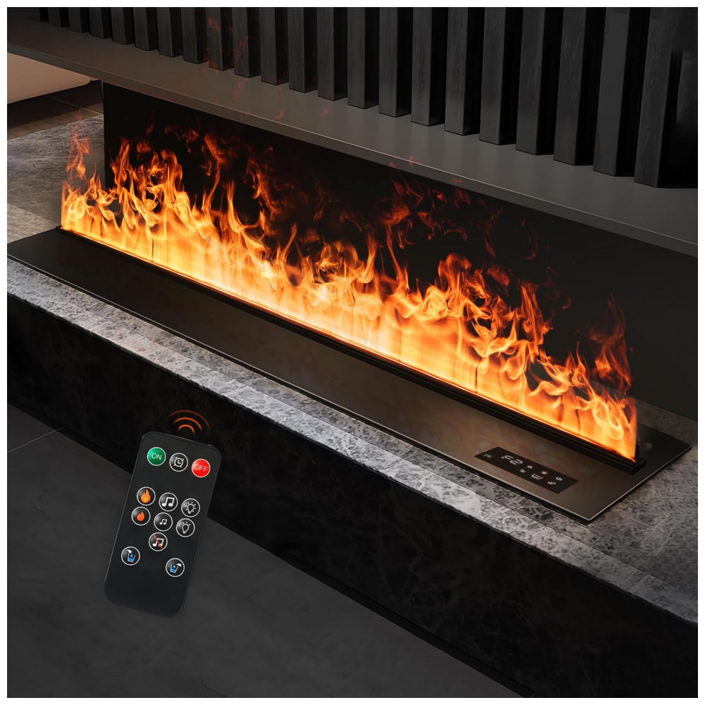 ECTQ3Y8KMYSC0B_0-1.jpg - Lareira Elétrica a Vapor Mexhom Chama Atomizada 3D Controle Remoto Manual 200 cm Voltagem 110V-120V