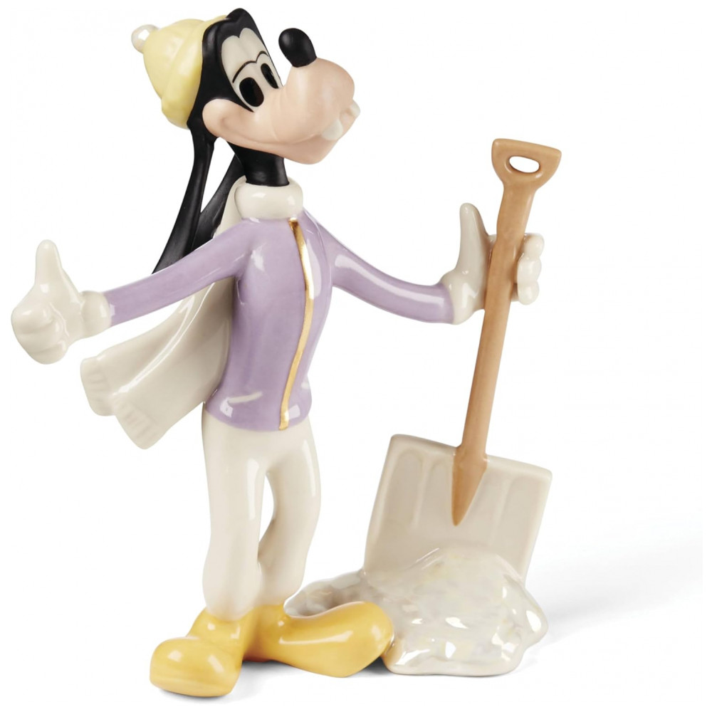 ECTQ3ZN9DSSC0B_4-1.jpg - Conjunto de 5 Figuras Decorativas Lenox Disney Winter Fun em Porcelana Bege com Detalhes em Ouro 24K, Altura 12 cm