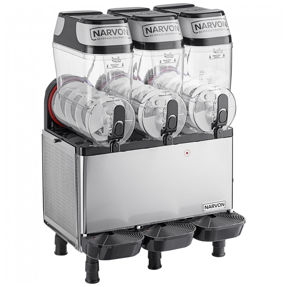 Máquina de Bebidas Congeladas Narvon SM3 Triple 11 litros Pourover Granita Slushy 110V